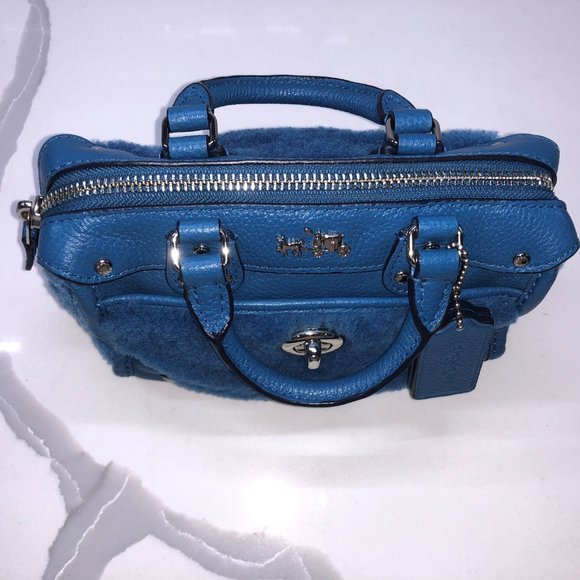 Authentic Coach "SHEARLING RHYDER 18" Mini Bag - Picture 2 of 5